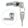 With 2 Key Drawer Lock Security Furniture Lock Silver Stainless Steel 12mm Aluminum Alloy Cabinet Mailbox Lock Drawer Furniture