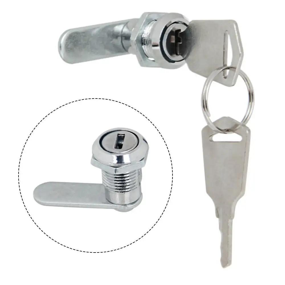 With 2 Key Drawer Lock Security Furniture Lock Silver Stainless Steel 12mm Aluminum Alloy Cabinet Mailbox Lock Drawer Furniture China Mainland