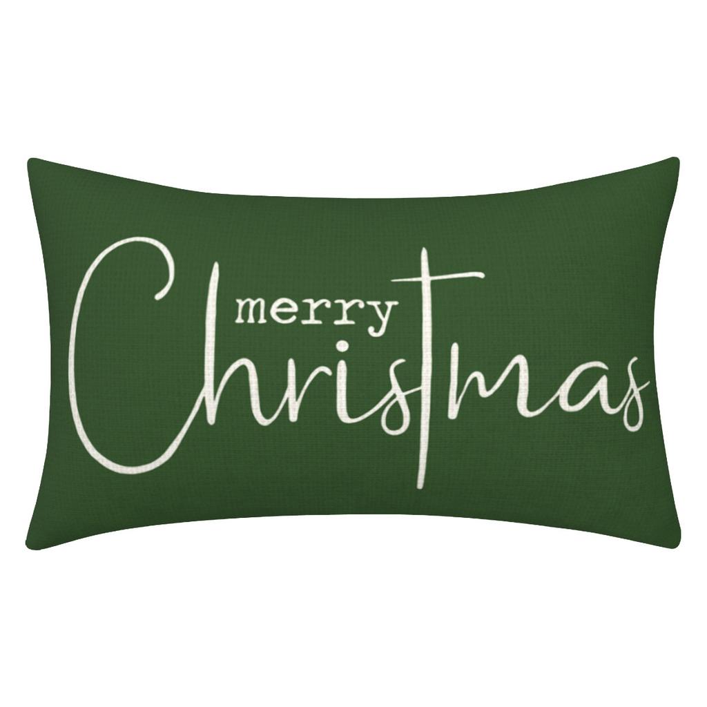 Christmas Decorative Pillowcase 2-Piece Set Merry Christmas Sofa Cushion Cover Believe Waist Pushcase