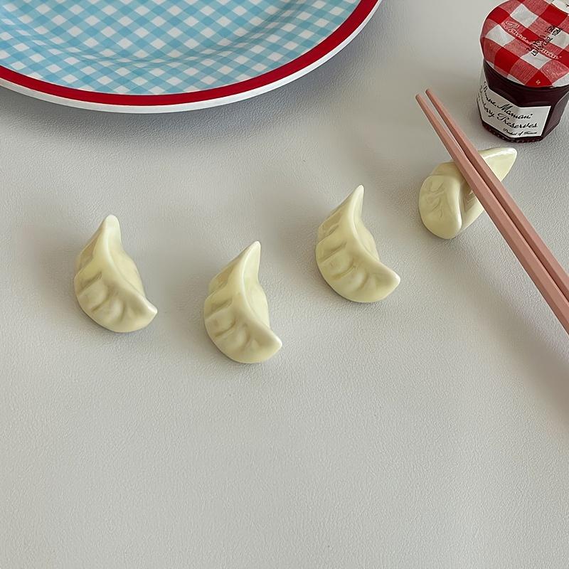 1pcs Ceramic Dumpling Chopstick Rest Cute Dumpling Shape Perfect for Hotel & Restaurant Tableware, Kitchen & Table Decorations, Chopstick Holder