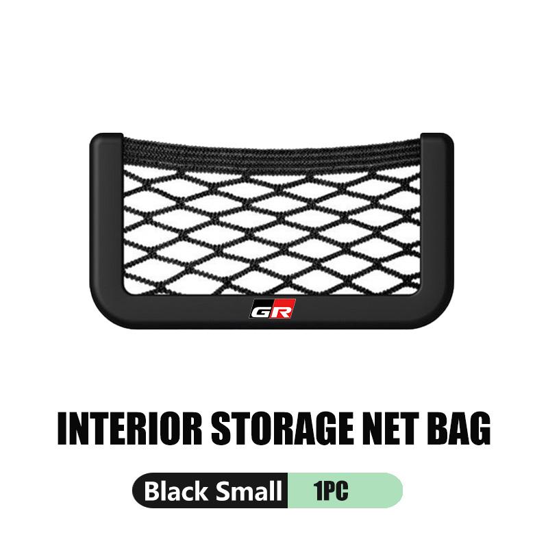 

Car Storage Mesh Bag Organizer Net Pocket Sticker Trunk Storage Bag Accessories For Toyota GR MN Crown RAV4 Yaris Land Cruiser