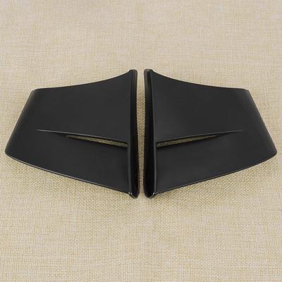1 Pair Matte Black Motorcycle Side Winglet Air Deflector Wing Spoiler Trim Decoration