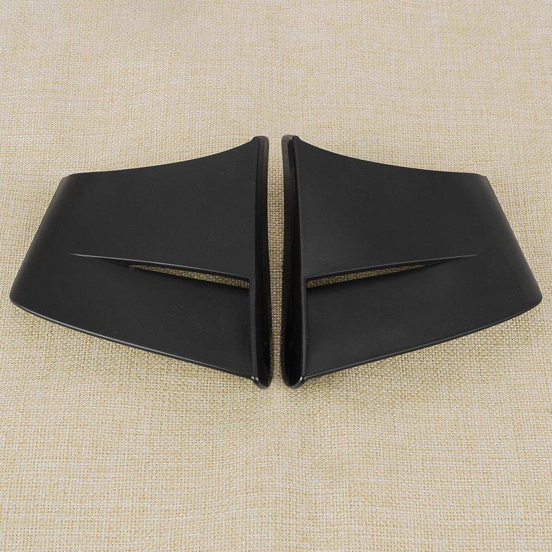 1 Pair Matte Black Motorcycle Side Winglet Air Deflector Wing Spoiler Trim Decoration