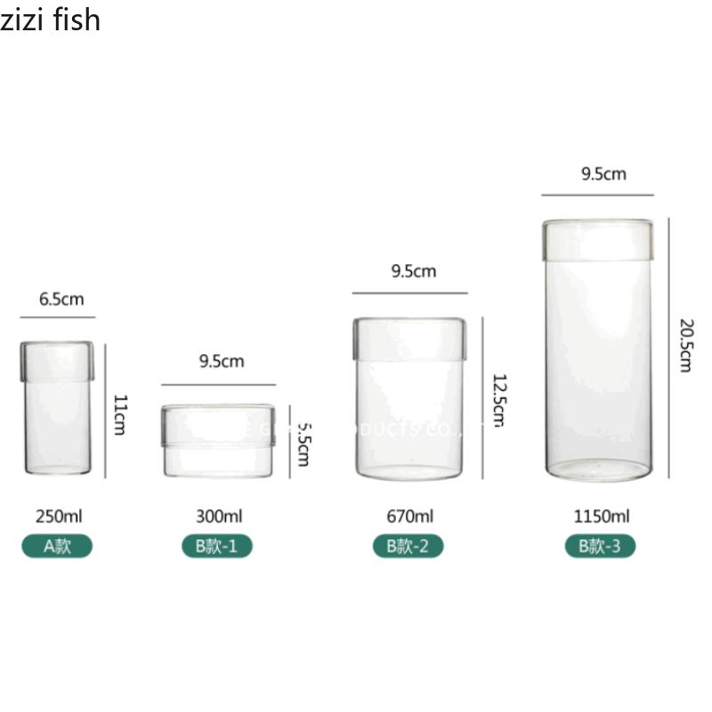 Transparent Glass Jar Candy Jars Cotton Swab Box Storage Tank Storage Jar Glass Box Organizer Decorative Jars Storage Boxes