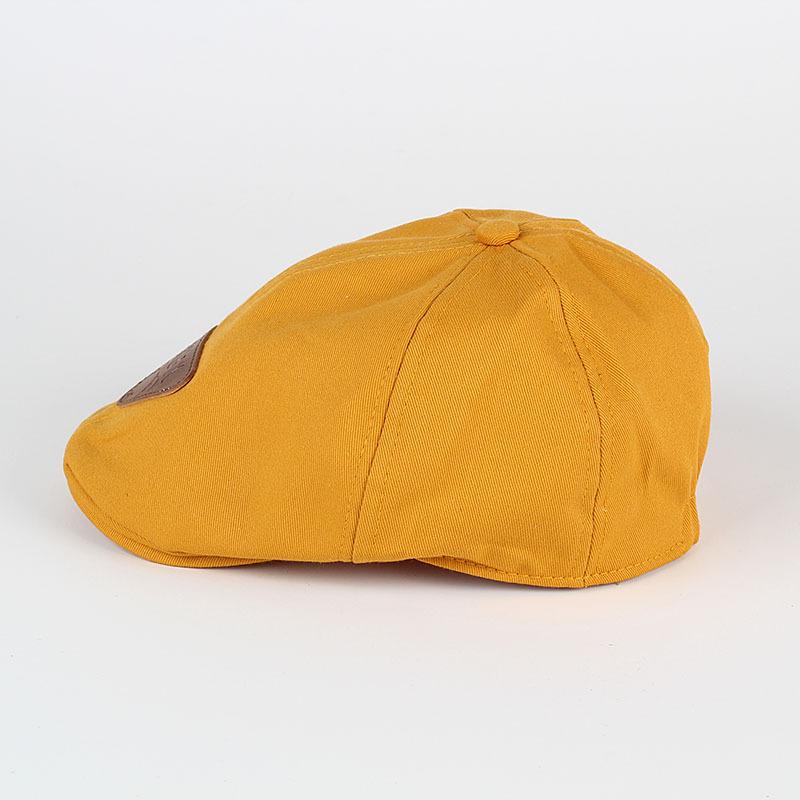 Everything Triangle Hot Selling Leather Label Spring Summer Practical Solid Color Beret Spring Summer Autumn New Hat