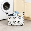 Foldable Laundry Basket Large Capacity Collapsible Clothes Basket with Handles Football Print Storage Basket for Laundry Kids Toys Nursery Bedroom