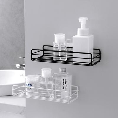 Badezimmerregal Perforationsfreies Badezimmer-Aufbewahrungsregal Schmiedeeisen Multifunktionales Wandleistenregal Küchen-Toilettenartikel