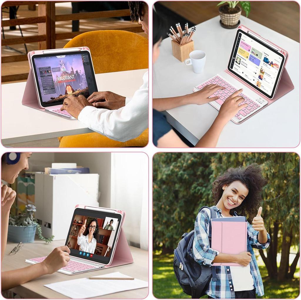 IPad Air 7 Schutzhülle mit Bluetooth-Tastatur & Stifthalter