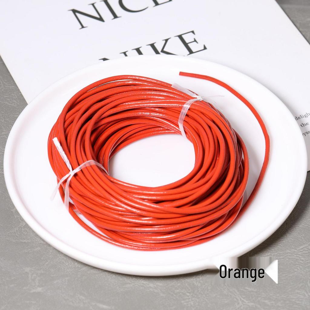 3MM Colored Leather Cord for DIY Jewelry: Round Leather Strip for Bracelet and Necklace Crafting