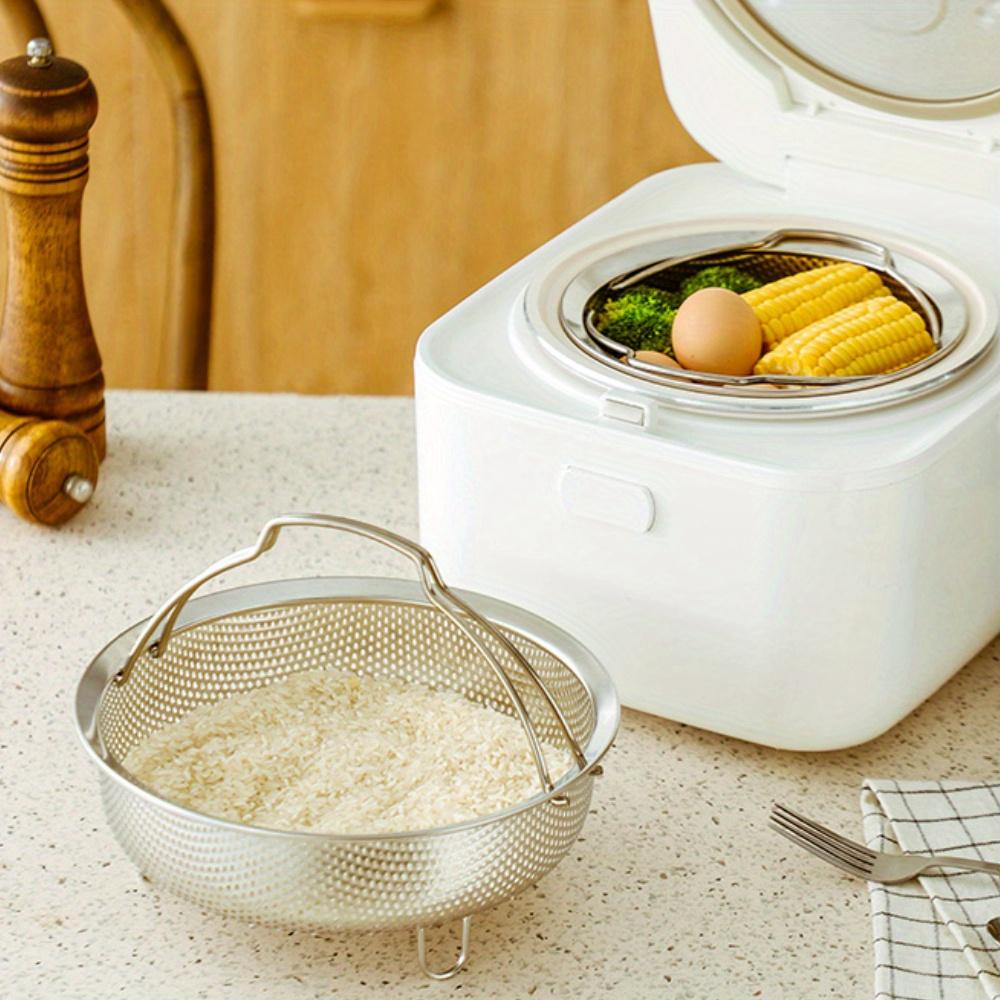 Universal Stainless Steel Steamer Basket | 304 Food-Grade Insert for Rice Cooker/Instant Pot | Dishwasher-Safe Multifunction Col