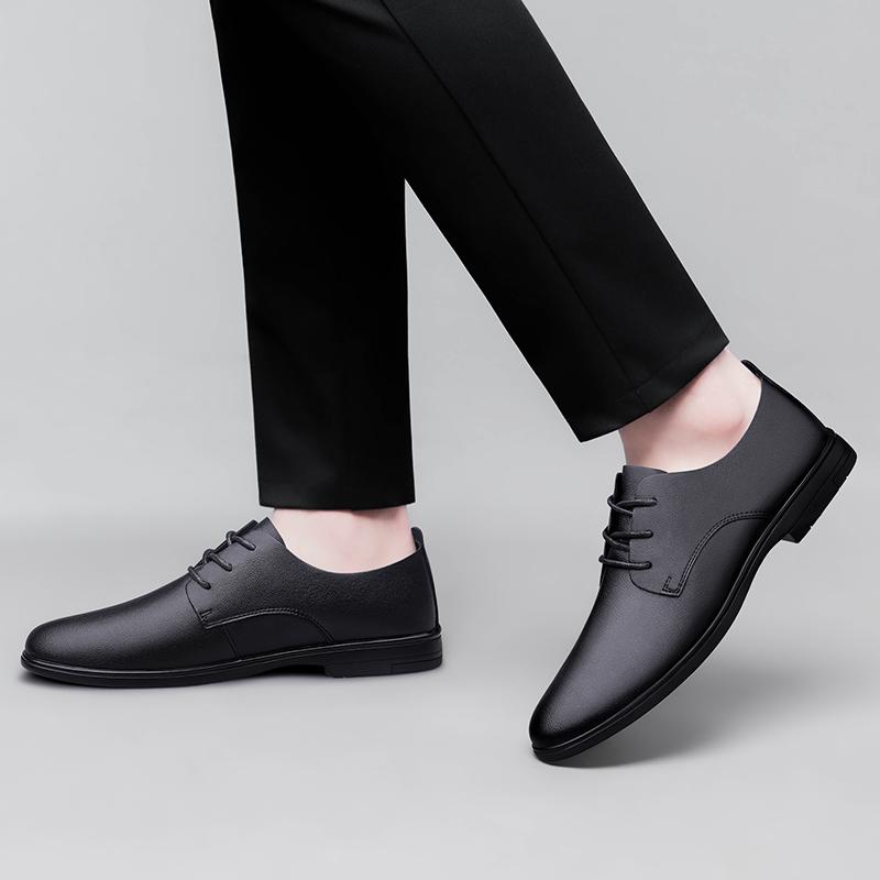 Fashion Versatile Casual Sneakers Formal Genuine Leather Shoes for Men Lace Up Oxfords Shoes Male Wedding Party Office Business Footwear