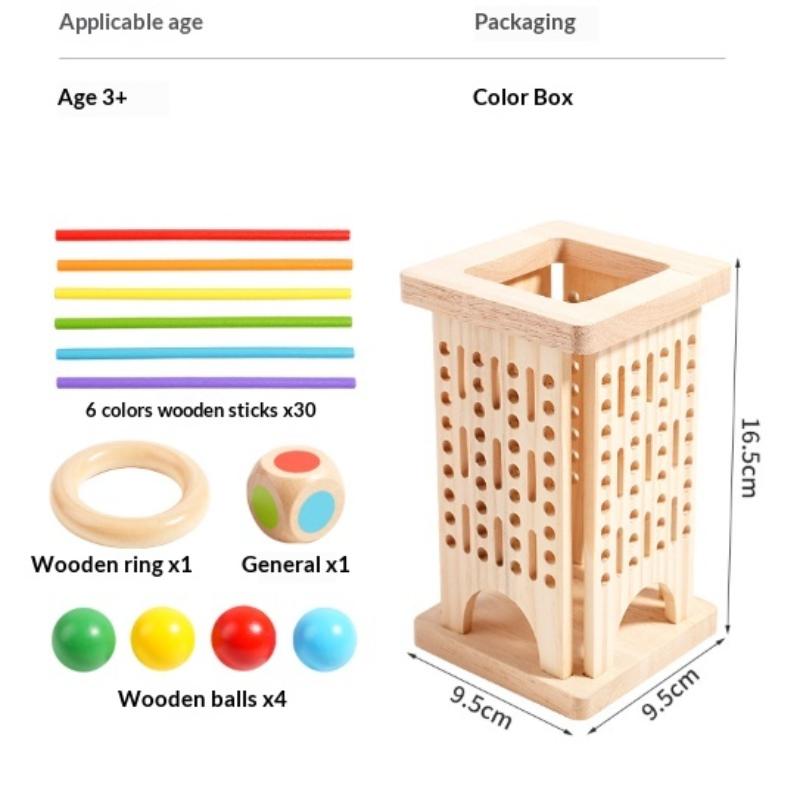 Pull Out Stick Game Toys Colorful Wooden Stick Board Games Parent-Child Interactive Puzzle Toys