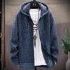 Men's Hooded Fleece Lined Knitted Jacket
