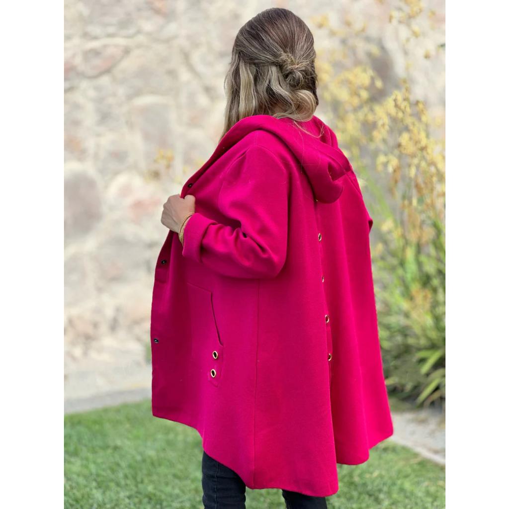 2025 Storm-Ready Hooded Jacket - Single-Breasted Melton Wool Blazer W/ Quilted Lining, Smart Casual Urban Outerwear for Work to Weekend