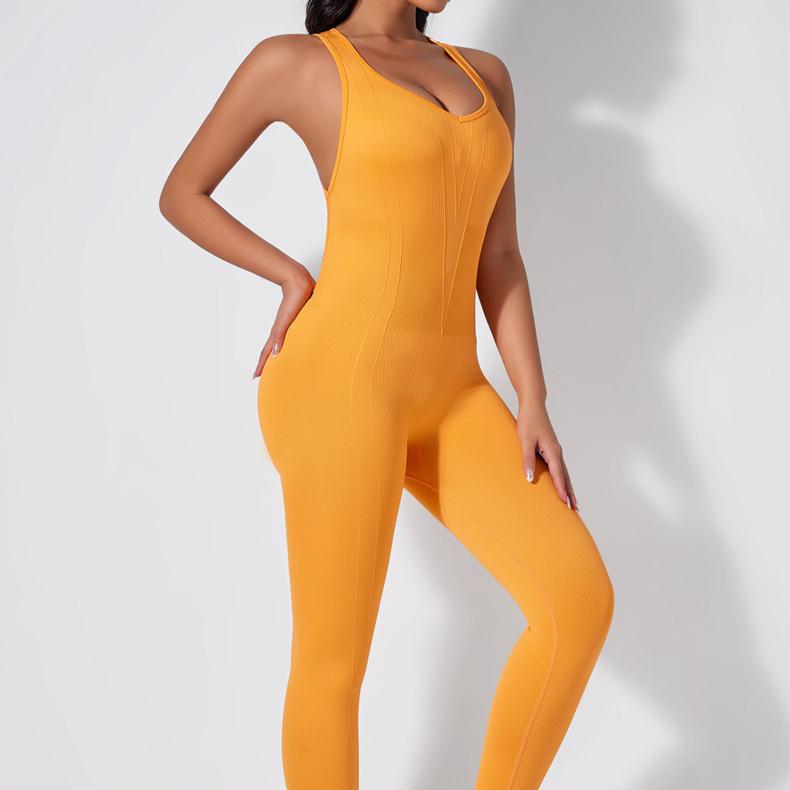 Sexy Backless Yoga Clothing Woman Quick-drying Running Gym Jumpsuit Women's Fitness Sets Sports Overalls for Woman Tracksuit Workout Sportswear