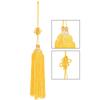 Chinese Martial Arts Kung Fu Taiji Sword Tassel Yellow Short Sword Tassel