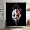 Geometric Panda Shower Curtain Modern Abstract Art Bathroom Decor Washable Waterproof Fabric Liner Set