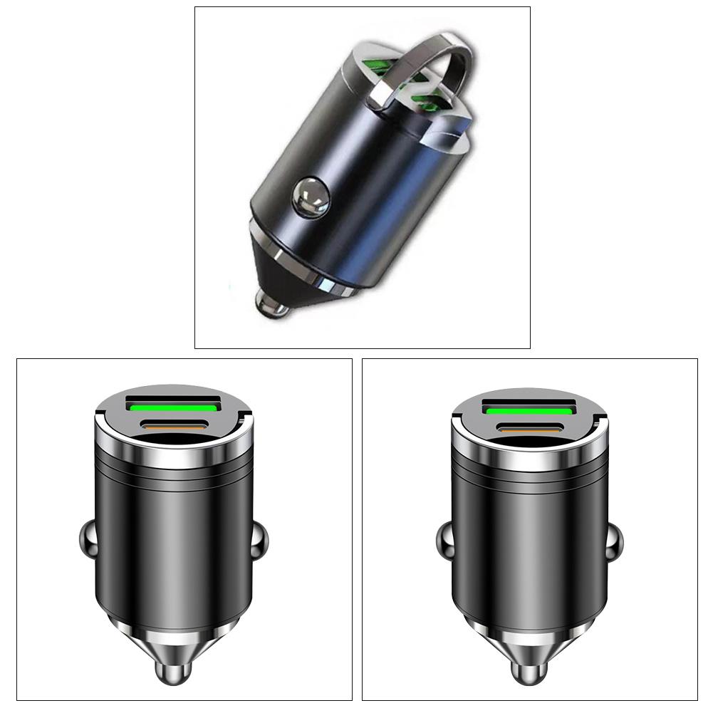 Încărcător auto mini 100W USB tip C încărcător auto pentru telefon adaptor de încărcare rapidă DS2-PD-QC3.0 pentru iPhone electronice auto 1PC U5T7