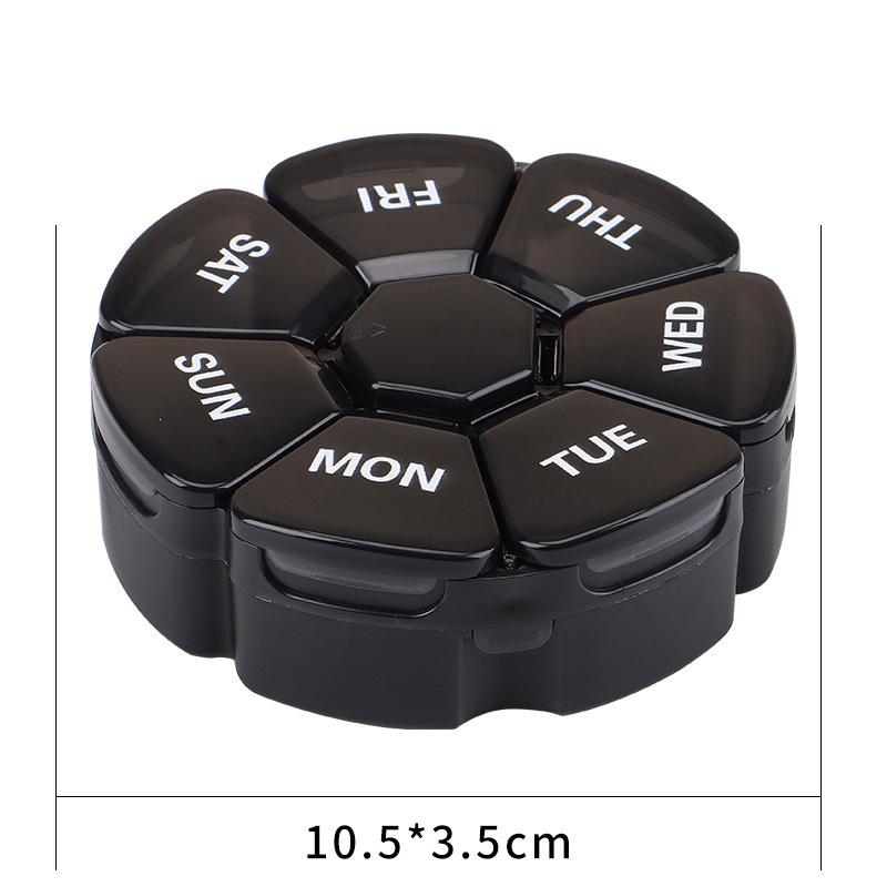 Seven-Color Petals 7-Day, 8-Grid, Moisture-Proof Medicine Box for Pills and Supplements