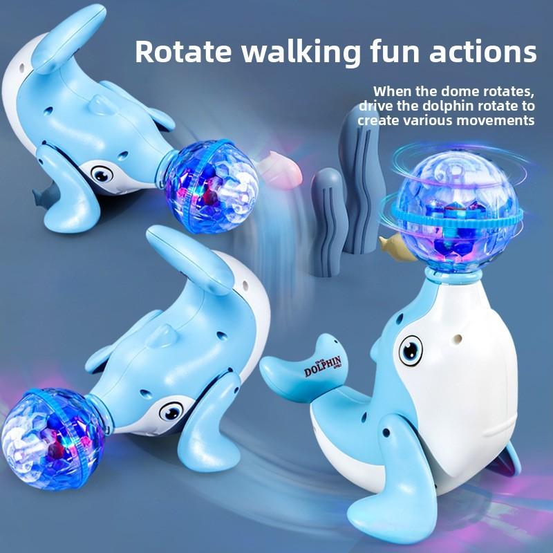 Light Up Dolphin Toy With Sound And Light For Kids Play And Development