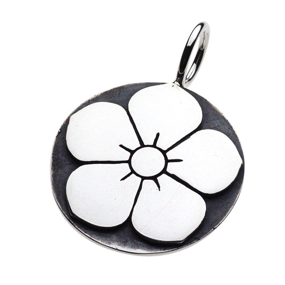 

Japanese pattern family crest Mitsuhide Akechi bellflower pendant silver silver p0212 [Cenote] [925 accessories]