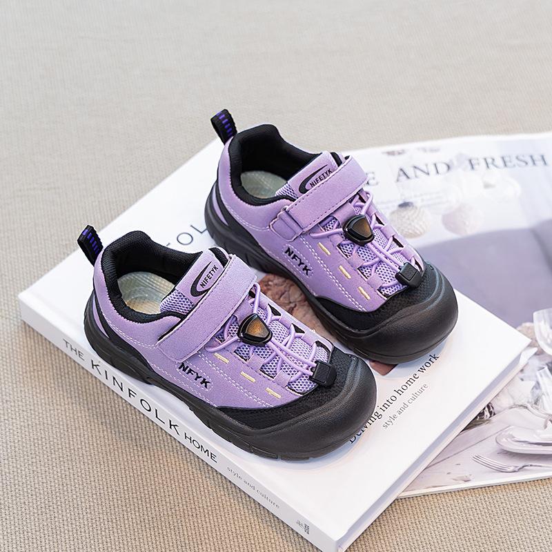 

Children s sports shoes 2025 autumn new girls hiking shoes outdoor little girl single shoes breathable boys casual shoes 33 фиолетовый