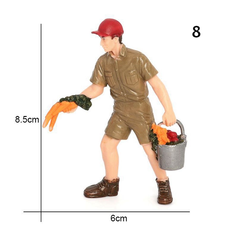 Simulation Toy Figure Farm Ranch Shepherd Breeder Farmer Peasant Doll Sand Table Decoration PVC Hand-made Character Scene Model
