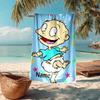 Custom Name Ultra-Soft Beach Towel with Rugrats Theme,Ideal for Pool - Camping, Diving - Perfect Travel Essential, Vibrant Beach Towel.