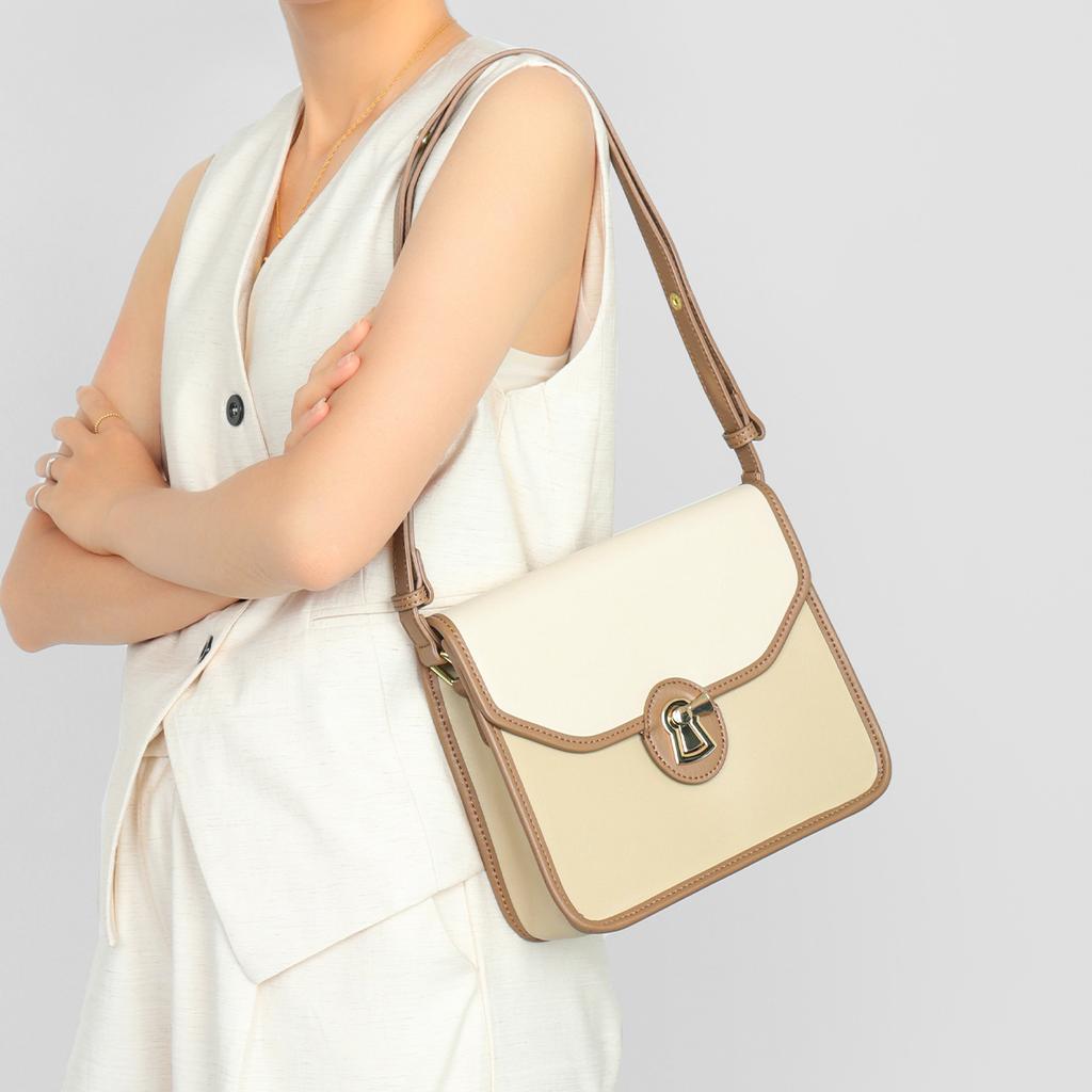 2025 New French underarm bag, high-end niche cowhide shoulder bag, genuine leather handheld women's bag, fashionable small square bag