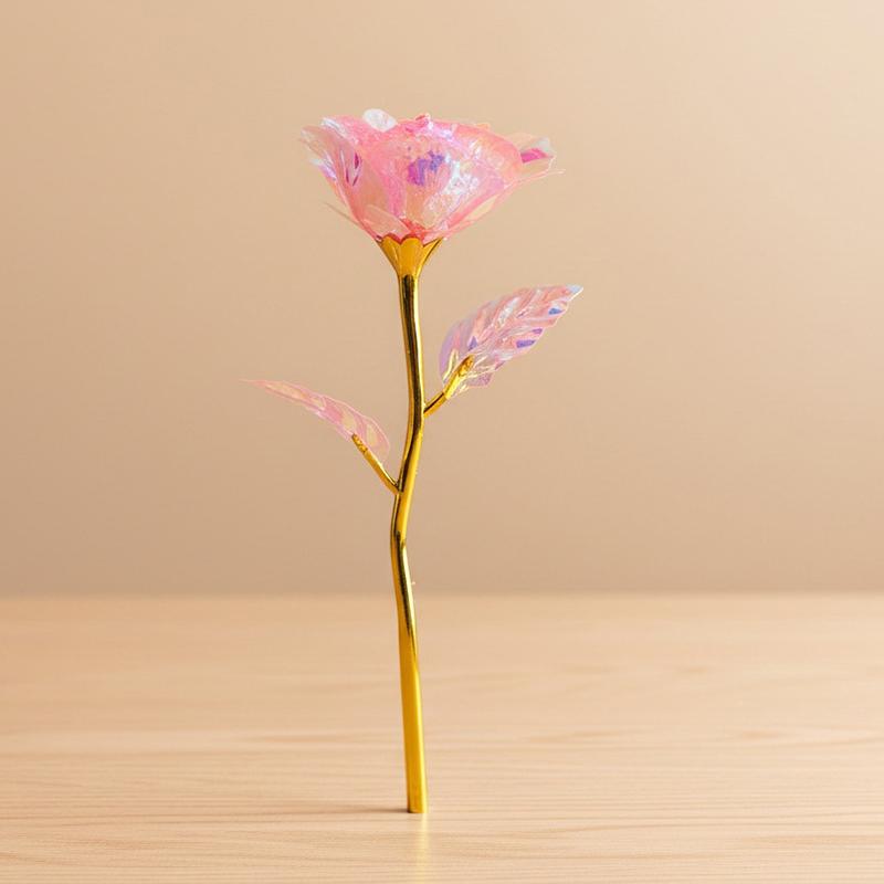 Eternal Rose Flowers Artificial Foil Flower in Glass Glow Immortal Flower LED Roses Lamp Flores Eternas Mother's Day Gift