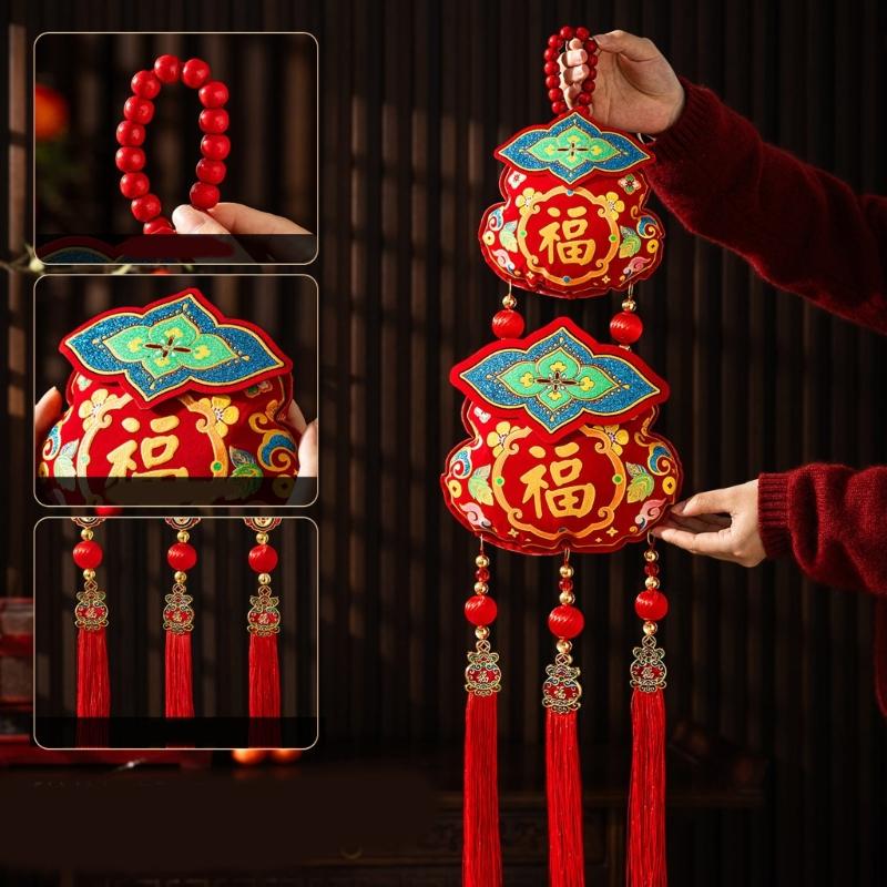 Strong Hook Fabric Festival Hanging Ornament For Chinese New Year Decoration Multi Purpose Accessories