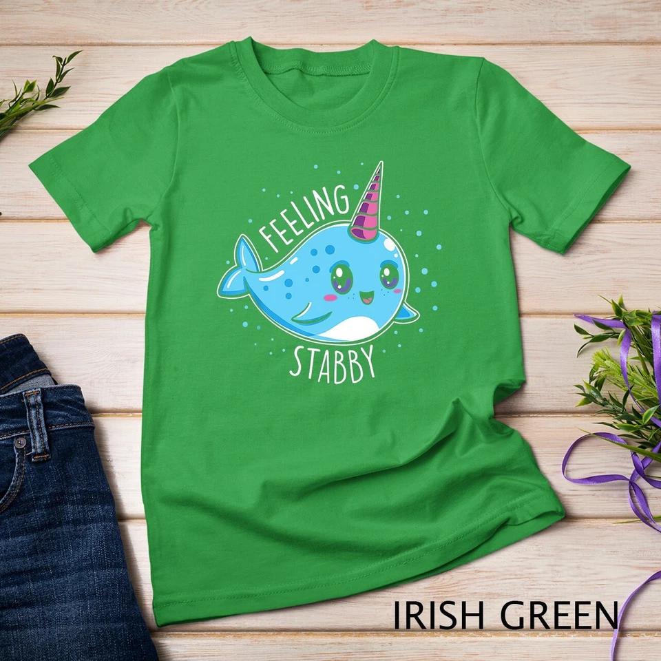 Cute Feeling Stabby Narwhals T-Shirt Kawaii Whale Gift Unisex T-shirt 4 2XL