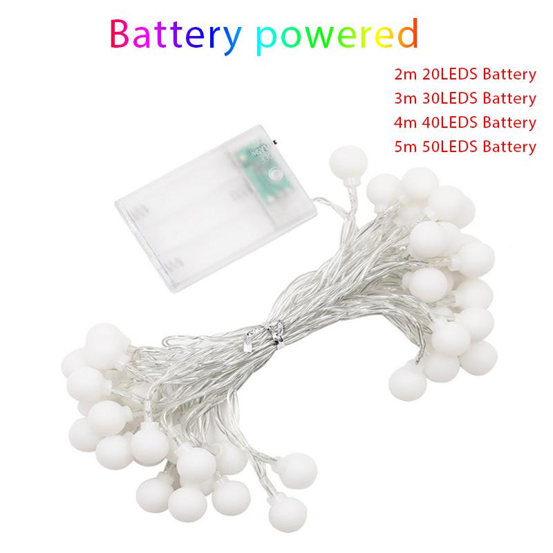 5m Outdoor LED Ball String Lights Christmas Garland Fairy Light Wedding Party Garden Street Outdoor Decoration Holiday Lamp