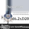 Außen-Ø 20mm Aluminiumlegierung Flache Unterlegscheibe Abstandshalter mit M6/M8/M10/M12 Innenloch - Metallwellenbuchse Isoliersäule.