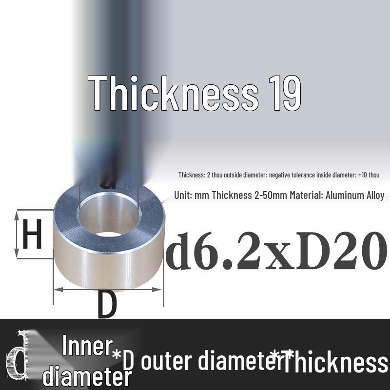 Außen-Ø 20mm Aluminiumlegierung Flache Unterlegscheibe Abstandshalter mit M6/M8/M10/M12 Innenloch - Metallwellenbuchse Isoliersäule.