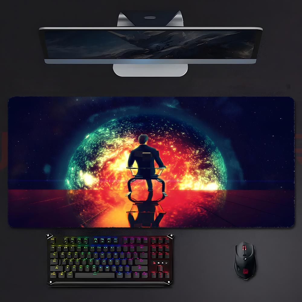 Game Scifi Mmass Effect Mouse Pad Mousepad Large Gaming Lockedge Thickened Pc Table Desk Mat