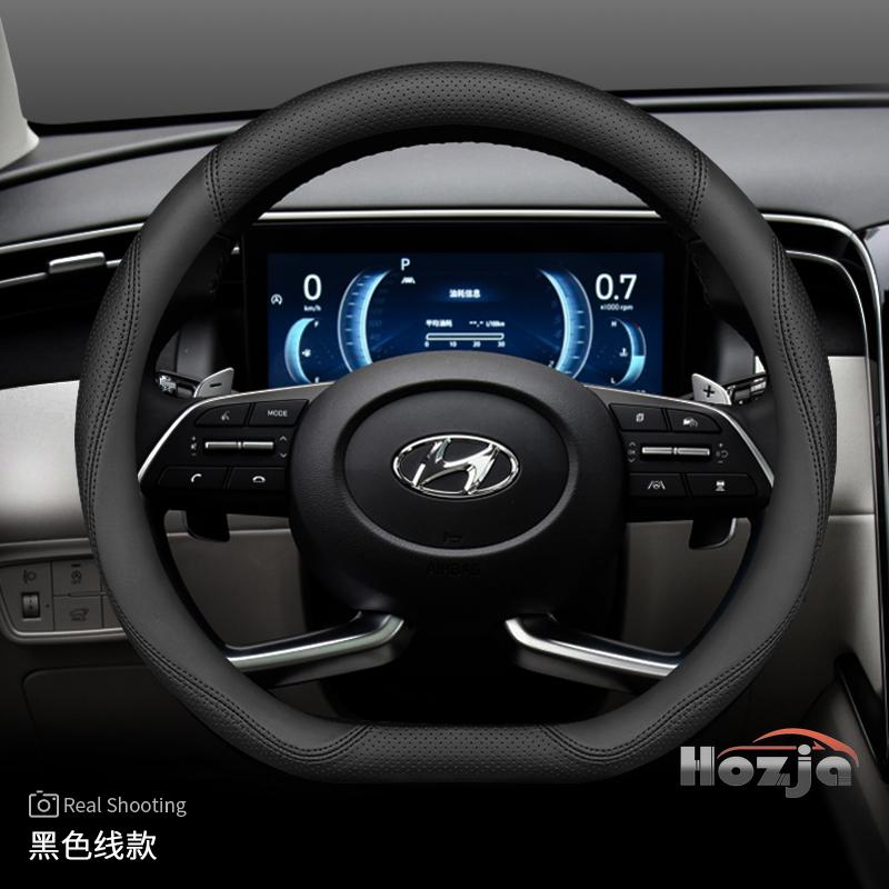 Leder-Autolenkradabdeckung für Hyundai Tucson Nx4 Santa Fe Mx5 Elantra N Palisade Creta Grand Kona 2024 2025 Zubehör