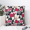 Rock Hand Roses Heart Tattoo Square Pillow Case Cushion Cover  Zipper Decor Pillowcase for Living Room