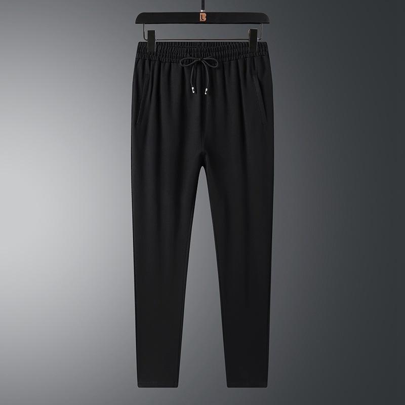 Spring and Autumn Men's Casual Sports Pants Thin Slim-fit Tie-Toe Straight Sweatpants