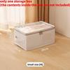 Cotton Linen Foldable Clothes Storage Box With Lid For Bedroom Organization