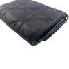 Dior Compact Wallet Canage Lambskin Lady Dior Tri-fold Wallet Black Lambskin Used