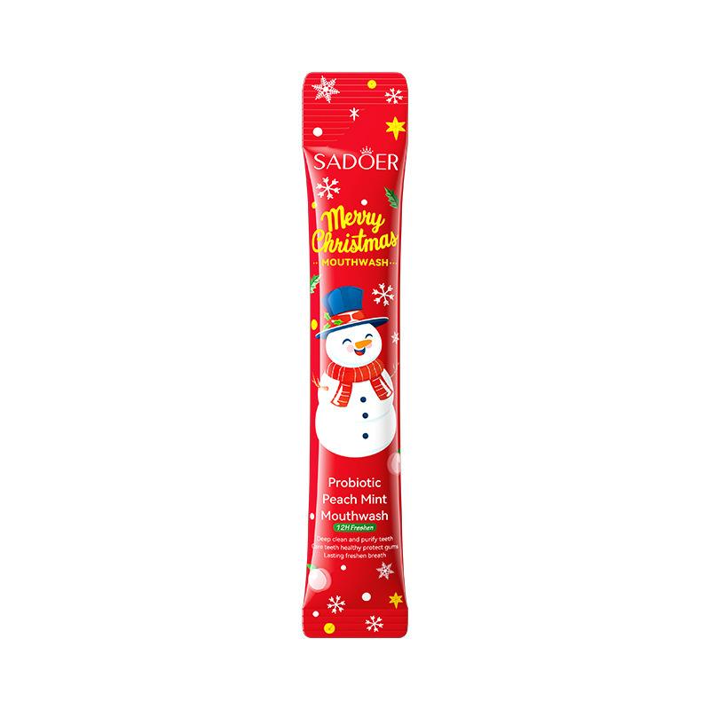

Christmas Probiotic Mouthwash Strip 10ml SADOER Lemon Mint Manufacturer персиковий