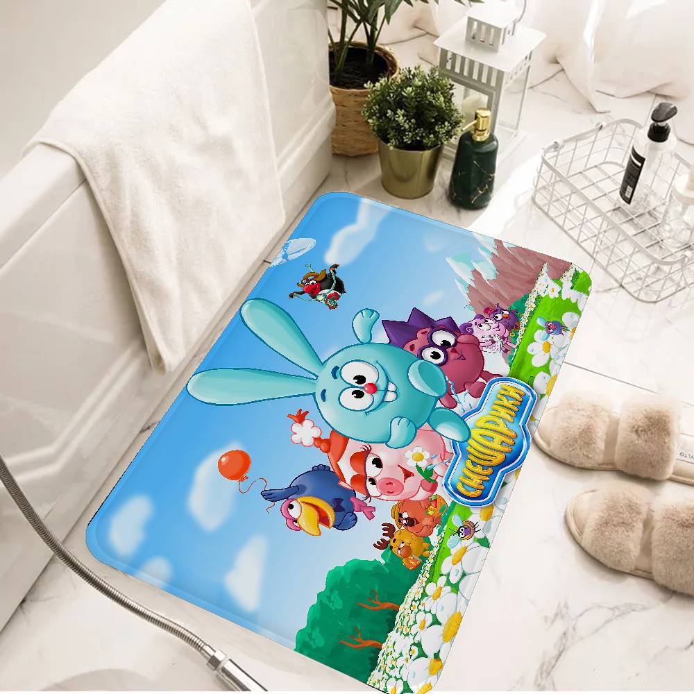 Cartoon K-KikoRiki Hallway Carpet Non-Slip Laundry Room Mat Laundry Decor Balcony Child Living Room Toilet Rug