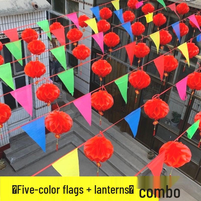 Red Lantern Ornaments for Weddings, New Year, Indoor Decor & Mall Displays