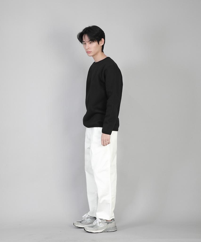 Seinteukeulu Ankle Drop Classic Fatigue Tapered Pants Aft-306 White