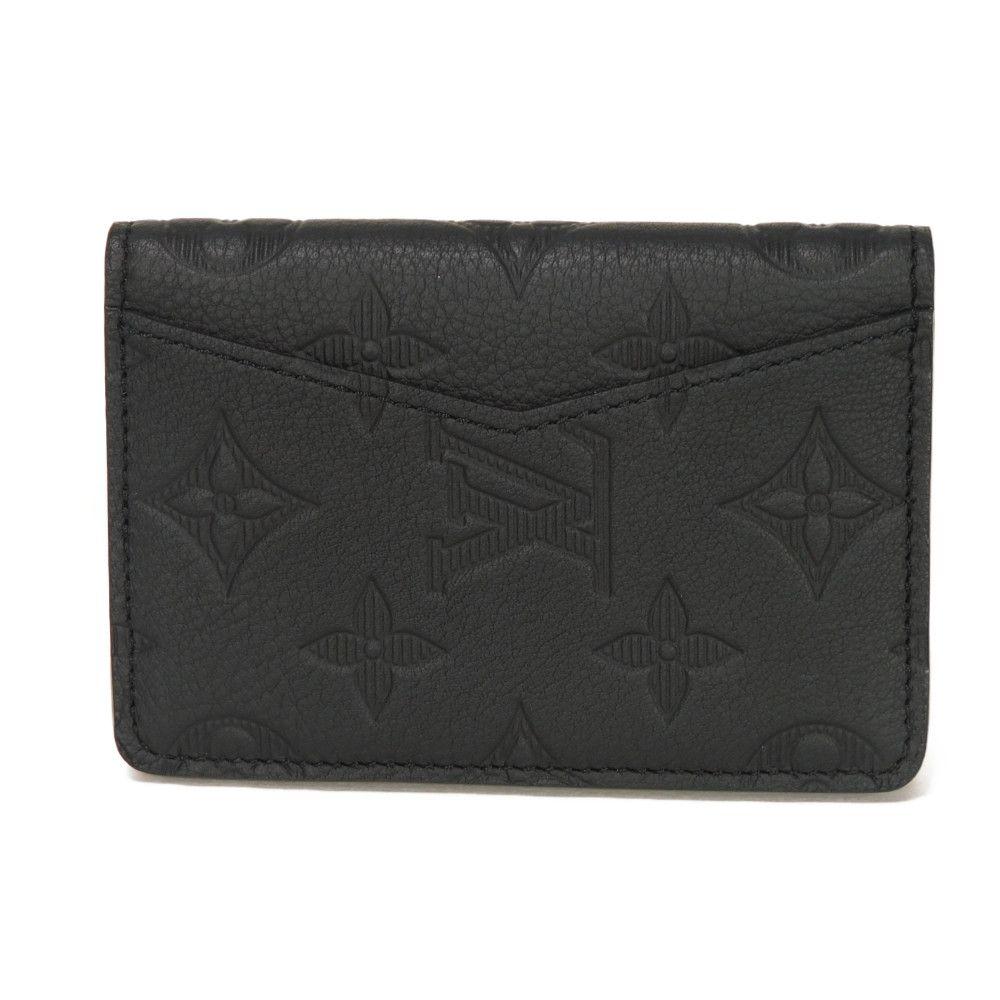 Used Organizer De Poche M62899 7946 (12564) Current LV Logo Black RFID Unused Monogram Shadow Noir Men's from Japan