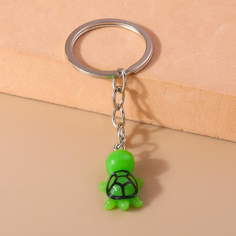 Cute Resin Cartoon 3D Elephant Keychain Animal Keyrings Pendants for Car Key Holder Handbag Decor Jewelry Gifts
