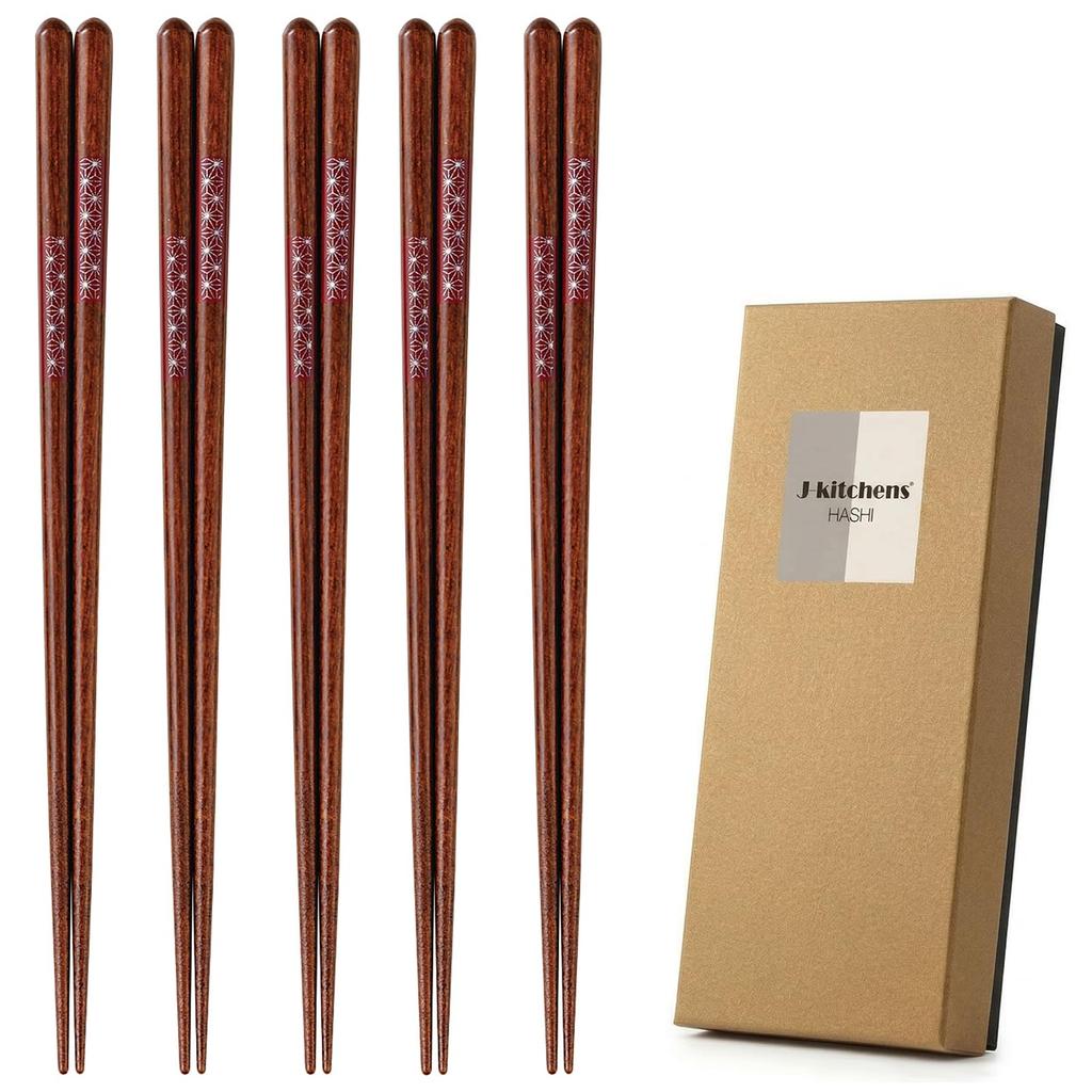 Set of 5 Gift for Entertaining Japanese Dishwasher Made In J-kitchens Chopsticks, Pairs, Boxed, Guests, Cuisine, Safe, 21cm, Wooden, Japan,