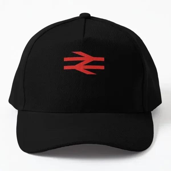 

British Rail Baseball Cap Hat Unisexs Black Fish Printed Women Sun Casquette Czapka Casual Snapback Solid Color Outdoor Black