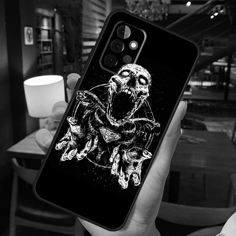 Gothic Fashion Skull Funda For Samsung A53 A33 A23 A13 A32 A22 A42 A52 A12 A51 A71 A52S A14 A34 A54 Case Cover